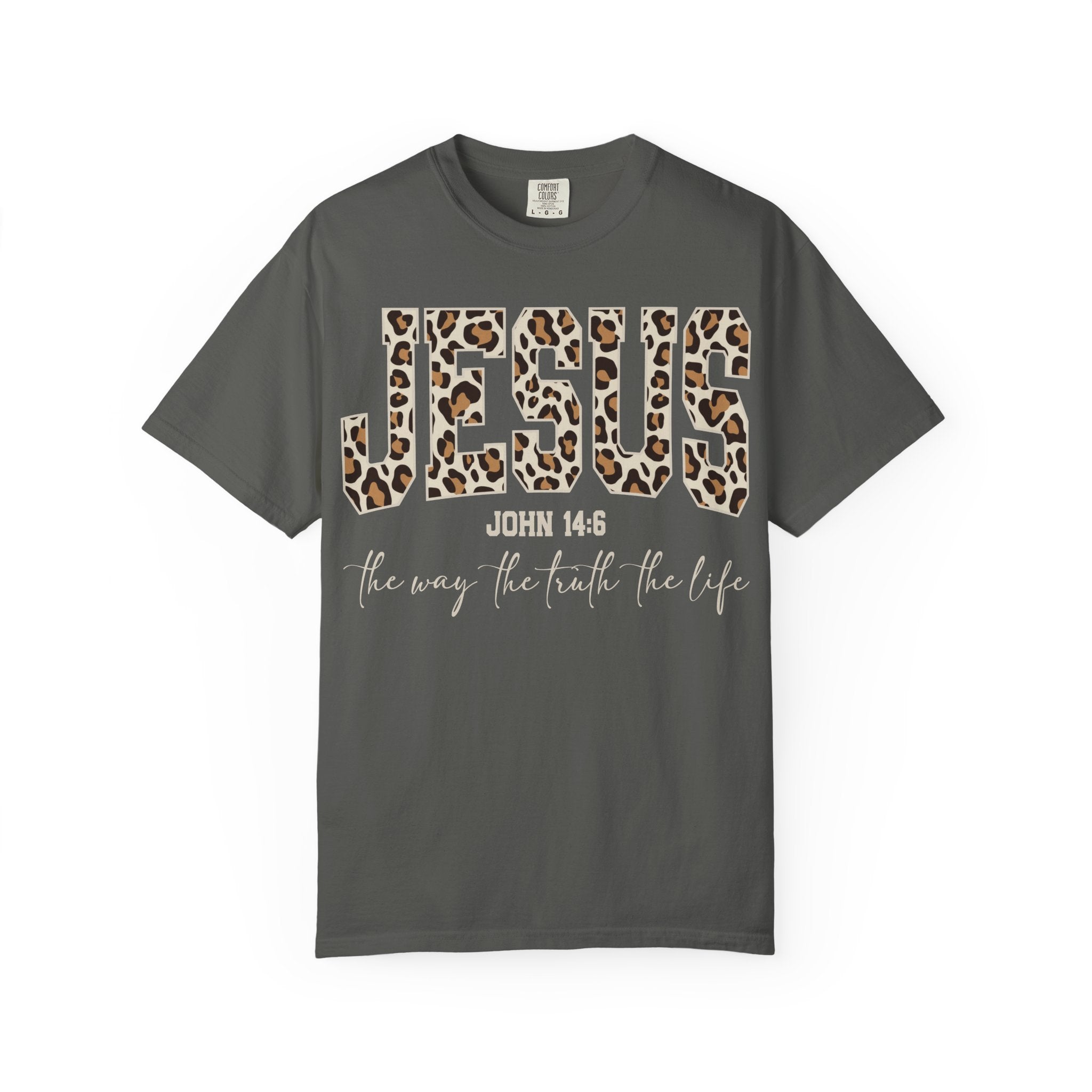 Jesus Leopard Print T‑Shirt | John 14:6 Scripture Tee