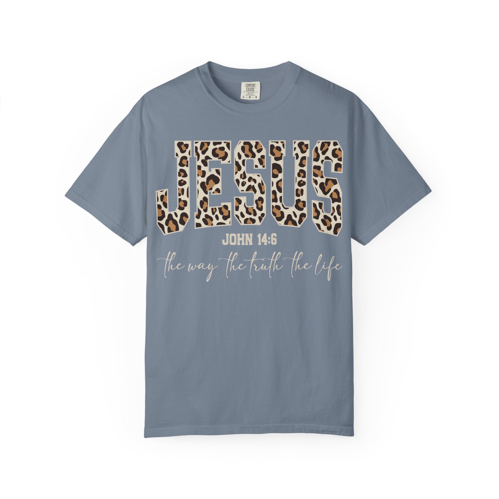 Jesus Leopard Print T‑Shirt | John 14:6 Scripture Tee